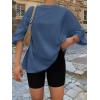 imageTrendy Queen Womens Oversized Summer T Shirts Plus Size Batwing Cute Casual Tops Short Sleeves Fashion Workout ClothesBlue