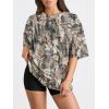 imageTrendy Queen Womens Oversized Summer T Shirts Plus Size Batwing Cute Casual Tops Short Sleeves Fashion Workout ClothesCamo Brown