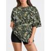 imageTrendy Queen Womens Oversized Summer T Shirts Plus Size Batwing Cute Casual Tops Short Sleeves Fashion Workout ClothesCamo Green