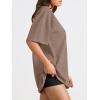 imageTrendy Queen Womens Oversized Summer T Shirts Plus Size Batwing Cute Casual Tops Short Sleeves Fashion Workout ClothesCoffeegrey