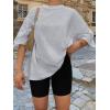 imageTrendy Queen Womens Oversized Summer T Shirts Plus Size Batwing Cute Casual Tops Short Sleeves Fashion Workout ClothesGrey