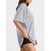 imageTrendy Queen Womens Oversized Summer T Shirts Plus Size Batwing Cute Casual Tops Short Sleeves Fashion Workout ClothesGrey