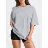 imageTrendy Queen Womens Oversized Summer T Shirts Plus Size Batwing Cute Casual Tops Short Sleeves Fashion Workout ClothesGrey