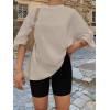 imageTrendy Queen Womens Oversized Summer T Shirts Plus Size Batwing Cute Casual Tops Short Sleeves Fashion Workout ClothesKhaki