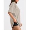 imageTrendy Queen Womens Oversized Summer T Shirts Plus Size Batwing Cute Casual Tops Short Sleeves Fashion Workout ClothesKhaki