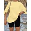 imageTrendy Queen Womens Oversized Summer T Shirts Plus Size Batwing Cute Casual Tops Short Sleeves Fashion Workout ClothesLemonyellow