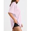 imageTrendy Queen Womens Oversized Summer T Shirts Plus Size Batwing Cute Casual Tops Short Sleeves Fashion Workout ClothesLightpink
