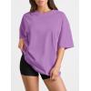 imageTrendy Queen Womens Oversized Summer T Shirts Plus Size Batwing Cute Casual Tops Short Sleeves Fashion Workout ClothesLightpurple