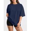imageTrendy Queen Womens Oversized Summer T Shirts Plus Size Batwing Cute Casual Tops Short Sleeves Fashion Workout ClothesNavy