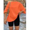 imageTrendy Queen Womens Oversized Summer T Shirts Plus Size Batwing Cute Casual Tops Short Sleeves Fashion Workout ClothesOrange