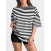 imageTrendy Queen Womens Oversized Summer T Shirts Plus Size Batwing Cute Casual Tops Short Sleeves Fashion Workout ClothesSeblackwhite