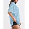 imageTrendy Queen Womens Oversized Summer T Shirts Plus Size Batwing Cute Casual Tops Short Sleeves Fashion Workout ClothesSkyblue