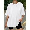 imageTrendy Queen Womens Oversized Summer T Shirts Plus Size Batwing Cute Casual Tops Short Sleeves Fashion Workout ClothesWhite