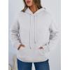 imageTrendy Queen Womens Winter Fleece Sherpa Lined Hoodie Casual Warm Pullover Hooded SweatshirtHeather Grey