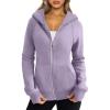 imageTrendy Queen Womens Zip Up Hoodies Fleece Jackets Oversized Sweatshirts Fall Fashion Outfits Sweaters Winter ClothesPurple