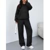 imageTrendy Queen 2 Piece Lounge Sweat Sets Plus Size Fall Fashion Matching Sweatsuits Wide Leg Pants Travel Outfit Winter ClothesBlack