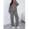 imageTrendy Queen 2 Piece Lounge Sweat Sets Plus Size Fall Fashion Matching Sweatsuits Wide Leg Pants Travel Outfit Winter ClothesBlackgrey