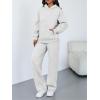 imageTrendy Queen 2 Piece Lounge Sweat Sets Plus Size Fall Fashion Matching Sweatsuits Wide Leg Pants Travel Outfit Winter ClothesGrey