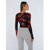 imageTrendy Queen Womens Long Sleeve Shirts Square Neck Going Out Crop Tops Fashion Y2k Workout Clothes Fall Outfits 2025Flame