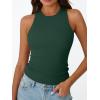 imageTrendy Queen Womens Tank Tops Summer Workout Racerback Ribbed Shirts Beach Vacation Outfits Spring Fashion Y2k ClothesGreen