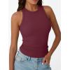 imageTrendy Queen Womens Tank Tops Summer Workout Racerback Ribbed Shirts Beach Vacation Outfits Spring Fashion Y2k ClothesRed