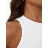 imageTrendy Queen Womens Tank Tops Summer Workout Racerback Ribbed Shirts Beach Vacation Outfits Spring Fashion Y2k ClothesWhite