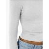 imageTrendy Queen Womens Long Sleeve TShirts Basic Crop Tops 2025 Fall Fashion Outfits Going Out Winter ClothesOatmeal Grey