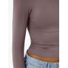 imageTrendy Queen Womens Long Sleeve TShirts Basic Crop Tops 2025 Fall Fashion Outfits Going Out Winter ClothesRose Taupe