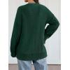 imageTrendy Queen Womens Oversized Cable Knit Crewneck Sweaters Cozy Winter ClothesGreen