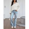imageTrendy Queen Womens Oversized Cable Knit Quarter Zip Up Pullover Sweaters 2025Offwhite