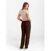 imageTrendy Queen 2 Piece Matching Summer Sweatsuit Lounge Set Womens Wide Leg Pants Side Ruching Crop Top SetsBeige Coffee