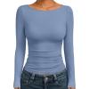 imageTrendy Queen Womens Boat Neck Tops Long Sleeve Shirts Casual Fitted Tee Shirts Solid Color Fall Basic Clothes 2025Bluepurple