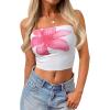 imageTrendy Queen Womens Tube Tops Going Out Summer Y2k Bandeau Trendy Crop Sleeveless Strapless Cute Teens 2025 Corset FloralFlower