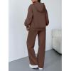imageTrendy Queen 2 Piece Lounge Sweat Sets Plus Size Fall Fashion Matching Sweatsuits Wide Leg Pants Travel Outfit Winter ClothesBrown