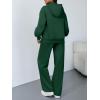 imageTrendy Queen 2 Piece Lounge Sweat Sets Plus Size Fall Fashion Matching Sweatsuits Wide Leg Pants Travel Outfit Winter ClothesDarkgreen