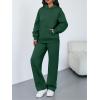 imageTrendy Queen 2 Piece Lounge Sweat Sets Plus Size Fall Fashion Matching Sweatsuits Wide Leg Pants Travel Outfit Winter ClothesDarkgreen