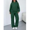 imageTrendy Queen 2 Piece Lounge Sweat Sets Plus Size Fall Fashion Matching Sweatsuits Wide Leg Pants Travel Outfit Winter ClothesDarkgreen