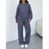 imageTrendy Queen 2 Piece Lounge Sweat Sets Plus Size Fall Fashion Matching Sweatsuits Wide Leg Pants Travel Outfit Winter ClothesDustyblue