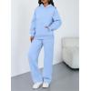 imageTrendy Queen 2 Piece Lounge Sweat Sets Plus Size Fall Fashion Matching Sweatsuits Wide Leg Pants Travel Outfit Winter ClothesLightblue