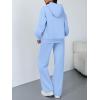 imageTrendy Queen 2 Piece Lounge Sweat Sets Plus Size Fall Fashion Matching Sweatsuits Wide Leg Pants Travel Outfit Winter ClothesLightblue
