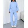 imageTrendy Queen 2 Piece Lounge Sweat Sets Plus Size Fall Fashion Matching Sweatsuits Wide Leg Pants Travel Outfit Winter ClothesLightblue