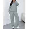 imageTrendy Queen 2 Piece Lounge Sweat Sets Plus Size Fall Fashion Matching Sweatsuits Wide Leg Pants Travel Outfit Winter ClothesLightgreen