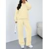 imageTrendy Queen 2 Piece Lounge Sweat Sets Plus Size Fall Fashion Matching Sweatsuits Wide Leg Pants Travel Outfit Winter ClothesLightyellow