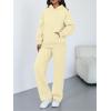 imageTrendy Queen 2 Piece Lounge Sweat Sets Plus Size Fall Fashion Matching Sweatsuits Wide Leg Pants Travel Outfit Winter ClothesLightyellow