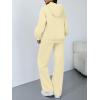 imageTrendy Queen 2 Piece Lounge Sweat Sets Plus Size Fall Fashion Matching Sweatsuits Wide Leg Pants Travel Outfit Winter ClothesLightyellow