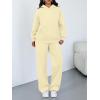 imageTrendy Queen 2 Piece Lounge Sweat Sets Plus Size Fall Fashion Matching Sweatsuits Wide Leg Pants Travel Outfit Winter ClothesLightyellow