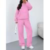 imageTrendy Queen 2 Piece Lounge Sweat Sets Plus Size Fall Fashion Matching Sweatsuits Wide Leg Pants Travel Outfit Winter ClothesPink