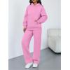 imageTrendy Queen 2 Piece Lounge Sweat Sets Plus Size Fall Fashion Matching Sweatsuits Wide Leg Pants Travel Outfit Winter ClothesPink