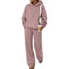 imageTrendy Queen 2 Piece Lounge Sweat Sets Plus Size Fall Fashion Matching Sweatsuits Wide Leg Pants Travel Outfit Winter ClothesDarkpink