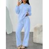 imageTrendy Queen Womens 2 Piece Outfits Lounge Fall Fashion Sets Oversized Sweatshirts Wide Leg Pants Sweatsuits Winter ClothesSkyblue